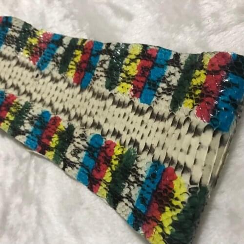 WS025 Mixed Color Real Snake Skin for Belt Purse DIY