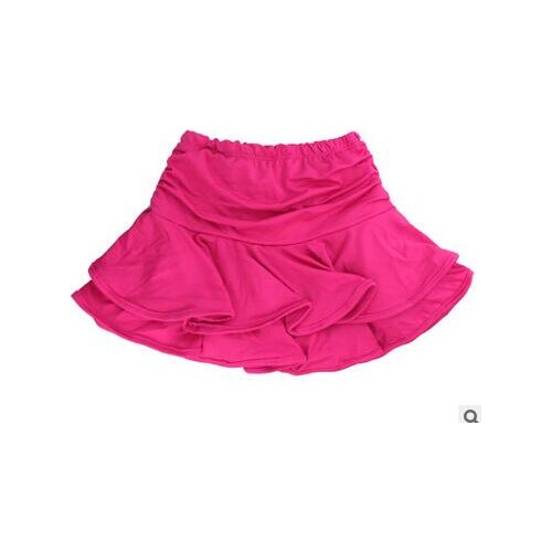 1pcs/lot Girls Latin Dance Skirt Double-layer Salsa Tango Samba Ballet Skirt for Girl Party Dancewear