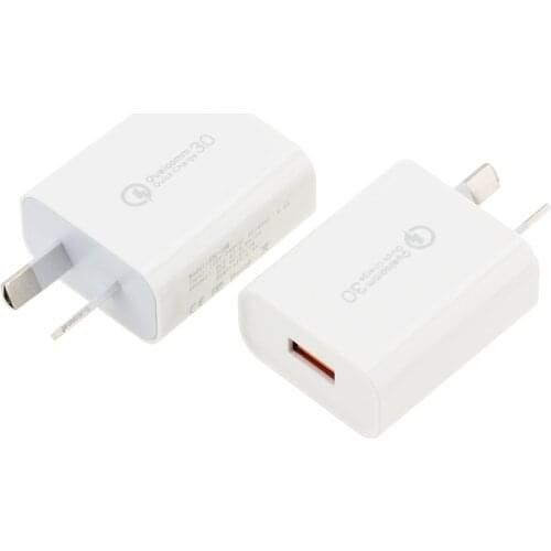 18W Fast Charger Au Plug USB Quick Charge 3.0 for Samsung Huawei Phone 220v USB Charger Hub 3A for iPhone Xiaomi 30pcs