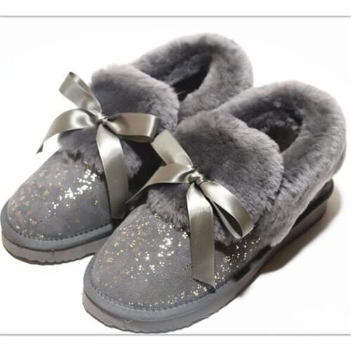 Shoes Women 2020 New Arrival Genuine Sheepskin Leather Woman Snow Boots Natural Fur Womens Boots Warm Wool Winter Boots