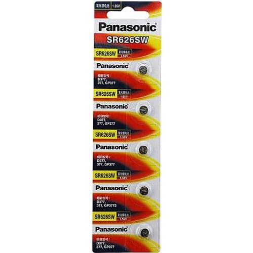 10pcs/lot Panasonic SR626SW Silver Oxide Battery G4 377A 377 LR626 SR626SW SR66 LR66 Button Cell Watch Coin Batteries