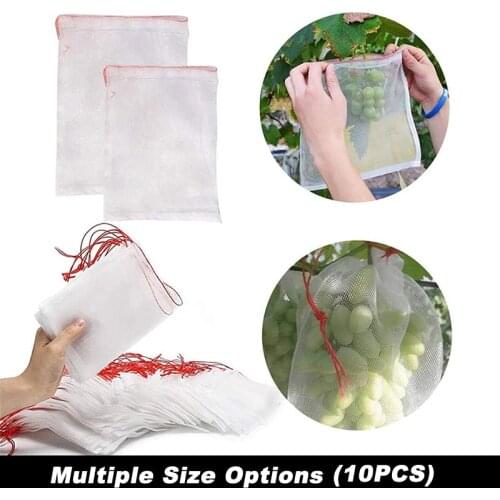 10pcs Fruit And Vegetable Protection Net Bag Multi-function Bag Insect-proof Reusable Fruit Protection Bags