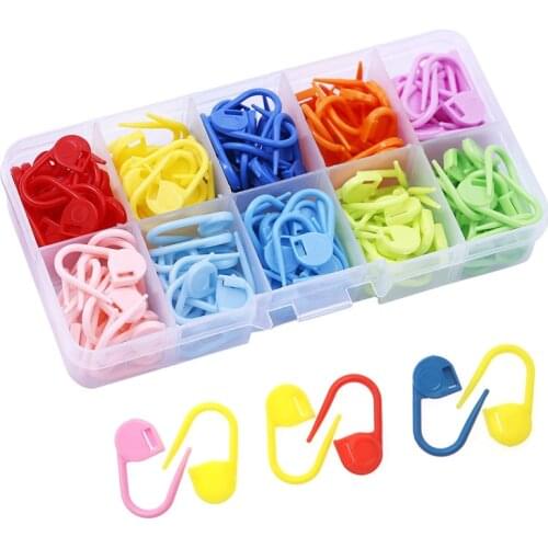 100/150pcs Plastic Resin Small Clips Mini Knitting Crochet Locking Stitch Markers Crochet Latch Knitting Tools Needle Clip Hook