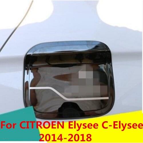 ABS Newest Fuel Tank Cover Gas Lid Filler Cap Metal ABS Interior decoration Accessories For CITROEN Elysee C-Elysee 2014-2018
