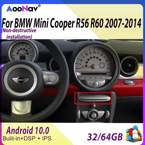 GPS Android 10.0 Car Radio For BMW Mini Cooper R56 R60 R51 2006 2007 2008-2014 Car Audio Multimedia Player Wireless Carplay