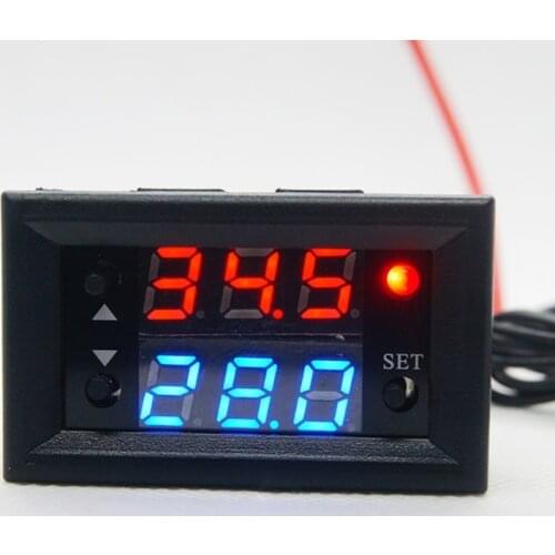 New W2810 DC12V 20A Digital Thermostat Temperature Controller Red Display with Probe Electrical Equipment