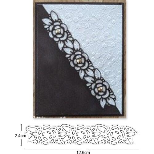 Flower stripe frame Metal Cutting Dies Stencil for DIY Scrapbooking Album Embossing Paper Cards Decoratve Crafts Die Cuts