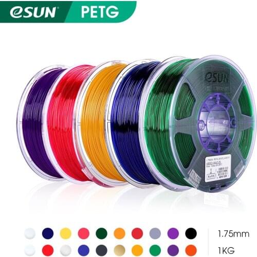 ESUN PETG Filament 1.75mm,3D Printer Filament PETG Accuracy +/- 0.05mm,1KG 2.2LBS Spool 3D Printing Materials for 3D Printers