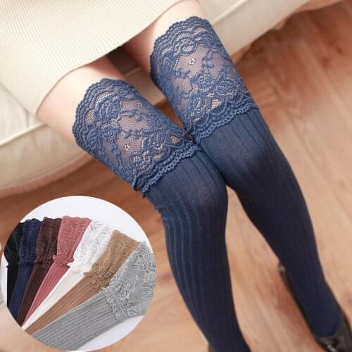 Women Socks Fashion Stockings Casual Cotton Thigh High Over Knee High Socks Girls Women Female Long Knee Socks Autumn Winter