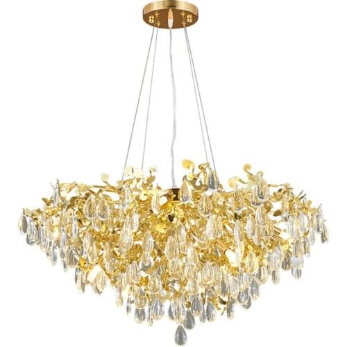 Italian Luxury Crystal Chandelier Living Room Branch Lighting Warm Romantic Room Dining Room Lighting Modern Chandeliers Ceiling