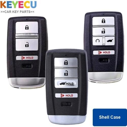 KEYECU Smart Prox Remote Control Car Key Shell Case for Acura MDX RDX ILX TLX 2014-2019, Fob 3/ 4/ 5 Buttons - For FCC: KR5V1X