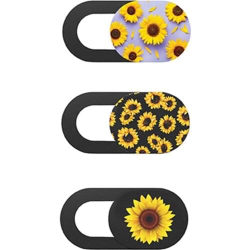3pcs Computer Privacy Camera Cover Laptop Webcam Lid Lens Sunflower Cover