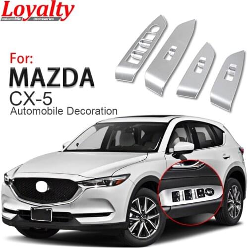 Loyalty for Mazda CX5 CX-5 2017 2018 Interior Window Lifter Switch Board Cover Trim ABS Plastic Car Accessories Auto Styling