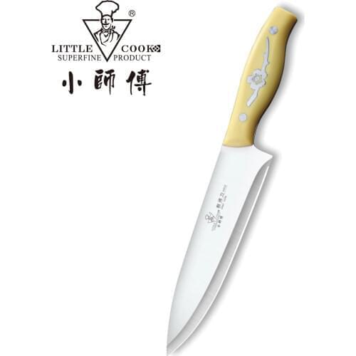 LITTLE COOK Kitchen Chef Knife Swedish Stainless Steel Chinese Meat cleave fixed blade Sharp vegetable cutter Cooking tools