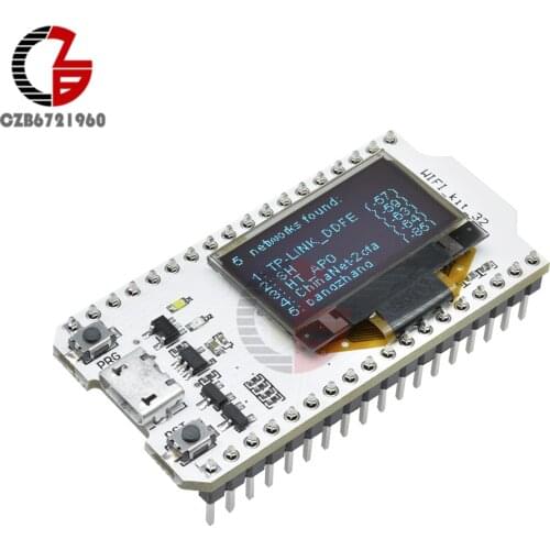 ESP32 Bluetooth WIFI Kit Blue OLED 0.96 inch Display Module CP2102 32M Flash 3.3V-7V Internet Development Board for Arduino