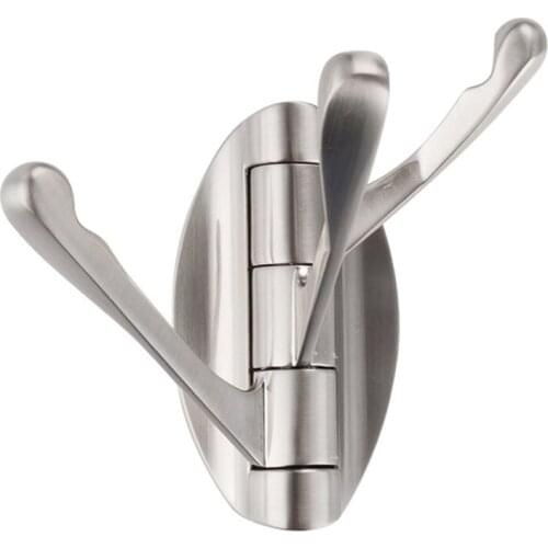 3 Hooks Robe Zinc Alloy Wall Hook Bathroom Revolve Towel Cloth Coat Hooks Chrome Three Tiers Bathroom Hooks