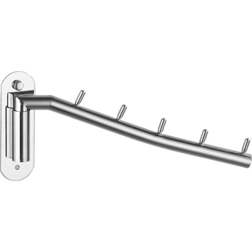 Stainless Steel Rotary Hook Wall-mounted Hook Kitchen Bathroom Hook Space Save Storage Rack Rotating Hanger Towel Rail