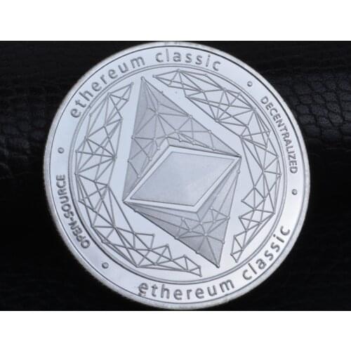 Gold-plated/Silver-plated Ethereum Coin Line Design Metal Art Collection Gift Business Gift