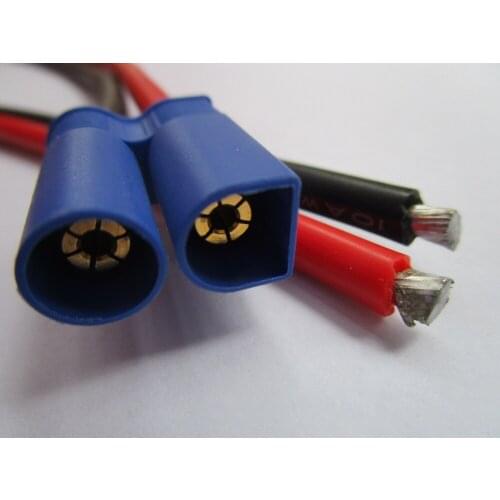 50 pcs EC5 Male Plug Connector Cable 10AWG 20cm