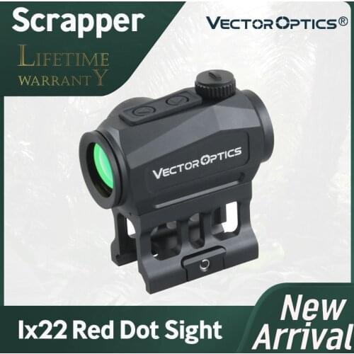 Vector Optics Scrapper 1x22 Red Dot Sight With Motion Sensor Feature 2MOA Dot Size Without Flicker For Tactics Hunting AR15 M4