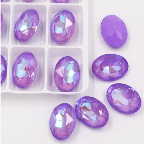 Mixed strass nail art cristal Oval glass crystals Violet Stones Nail Rhinestones Decoration Jewelry making DIY Nail Art Accessor