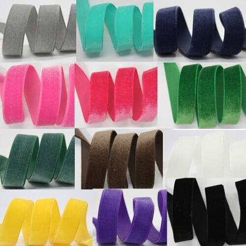 7/8 inch ,22mm High Quality velvet ribbon many color choices 25yds/roll Free Shipping