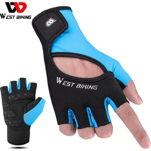 WEST BIKING Cycling Gloves Half Finger Summer Breathable Anti Slip Sport Bicycle Gloves Unisex Gel MTB Road Bike Fitness Gloves