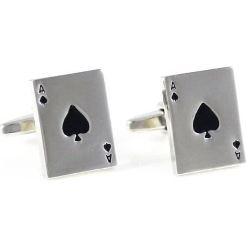 Spade Ace Cuff Link Rectangle Poker Card Spade Ace Cuff Links Fathers Day Gift Cuff Links Birthday Gifts Cuff Links