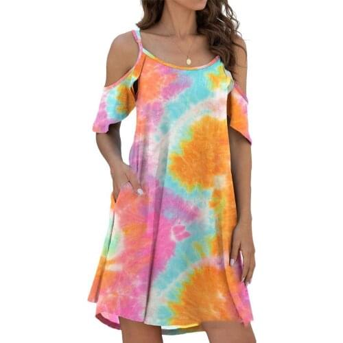 Women Dress Elegant Midi Dress Off-shoulder Sleeves Non-shrink Easily Match Loose Summer Midi Dress vestidos mujer verano 2021