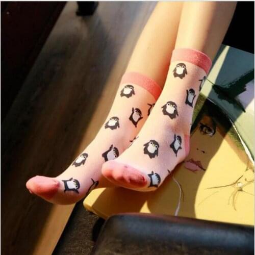 1Pair Autumn Winter Fashion Socks New Women Cute Penguin Socks Casual Women Girls Socks Hot Sale 2021 Drop Shipping