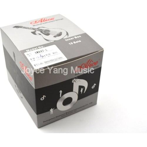 10 Sets Alice AWR47 Acoustic Guitar Strings Plated Steel Hexagonal Core Phospher Bronze Winding Anti-Rust Coating Wholesales