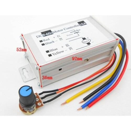 10A PWM Motor Speed Control Controller Regulator DC 12V 24V 36V Driver Current Tuning Switch High power for DC Brush Motor