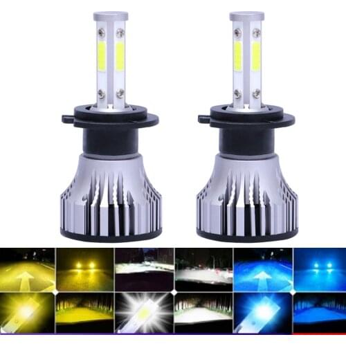 2pcs X15 Auto Car H11 H7 H4 H13 9004 5202 LED Headlights 6000K Cool White 100W 12000LM COB Bulbs Diodes Automobiles Parts Lamp