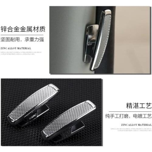 2pcs Sliver Zinc alloy Car Coat Hook Fit for Land Rover 2013+ Range Rover L405 Range Rover Vogue Discovery 5 LR5 2017 SV