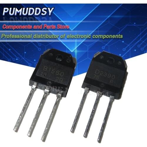4PCS 2SB1560 2SD2390 2 pairs (2PCS 2SB1560 + 2psc 2SD2390) TO3P IC authentic