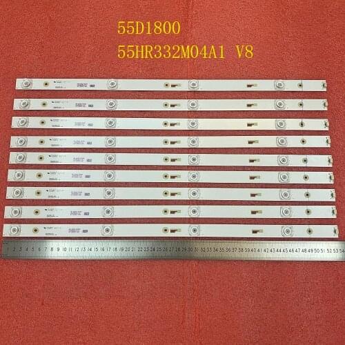 9pcs/set LED backlight strip For Thomson T55FSM5040 55D1800 55HR332M04A1 V8 4C-LB550T-HR7 le4ra2r0 3732706293c17301440