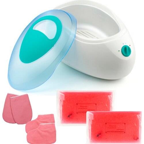 Paraffin Wax Heater for Hand Foot Skin Rejuvenation Therapy Bath Warmer Wax Pot Beauty Salon Spa Wax Machine with Gloves Set