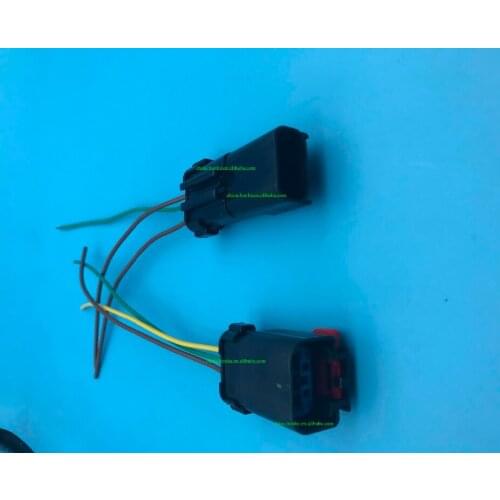 Free shipping 4897087AA 3 pin male and female automotive 3 pin crank shaft cam locking sensor connector with 15cm 18AWG wire