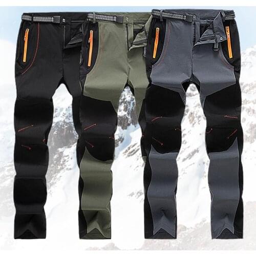 Men Long Yoga Pants Men Length Loose Jogging Pants Autumn Winter Elastic Waterproof Quick Dry Plush Warm Pants Outdoor Trousers
