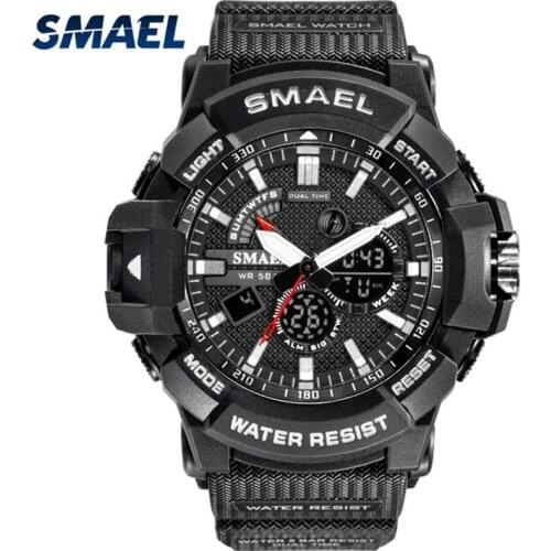 Mens Watches Top Brand Luxury SMAEL Analog Quartz Watch Men Waterproof Sport Military Casual Digital Clock Men Relogio Masculino