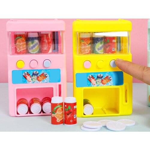 Kids Simulation Vending Machine with Coins Drinks Pretend Play Education Toys for Children Games Birthday Gifts Kids
