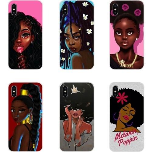 For HTC One U11 U12 X9 M7 M8 A9 M9 M10 E9 Plus Desire 630 530 626 628 816 820 830 MELANIN POPPIN Black Girl Custom Designer Case