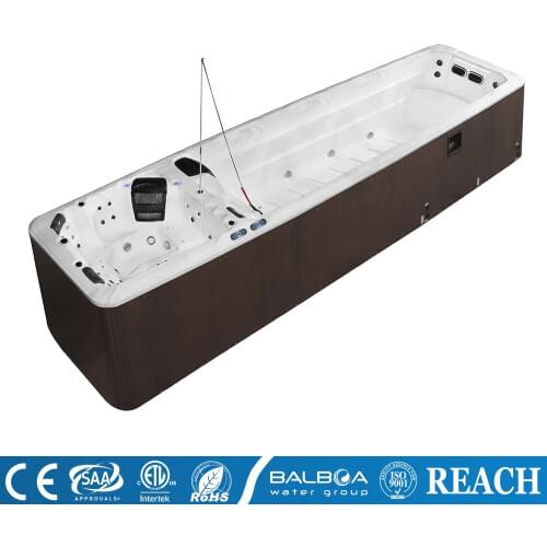 Dual Swim Spa with Hot Tub Endless Piscina Pool with Massage M-3500