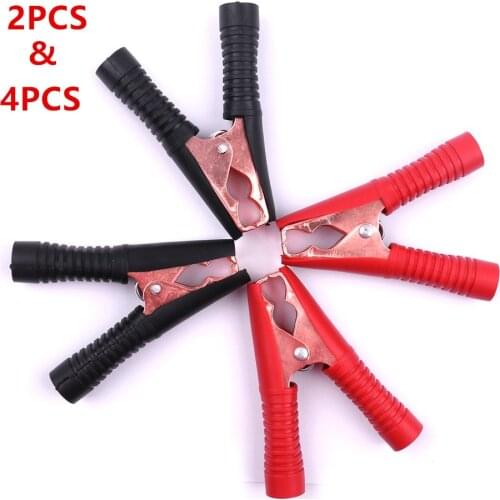 Hot Sale Red & Black Universal 2/4Pcs 250V/100A High Power Battery Clips For Car Bike Battery Accessories Car-styling Car Clip