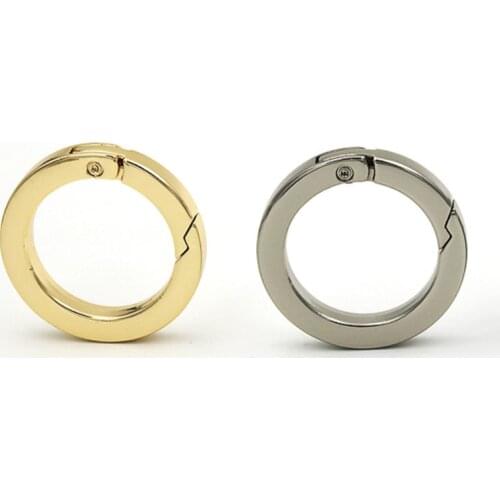 17mm tabular edge spring openable rings,DIY handbags bags flat tabular edge o ring