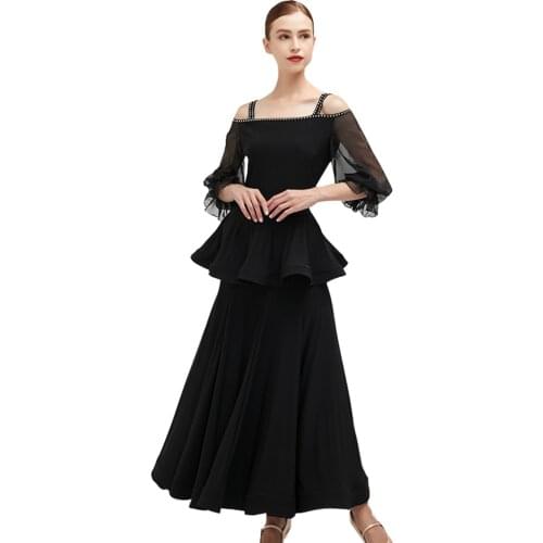 Modern Dance Costumes Modern Dance Top/Skirt Suit Waltz Dress Standard Ballroom Dance Dresses For Women