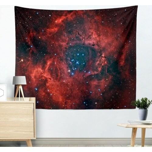 Red Rose Nebula Scenery Tapestry for Livingroom Photography Wall Decor