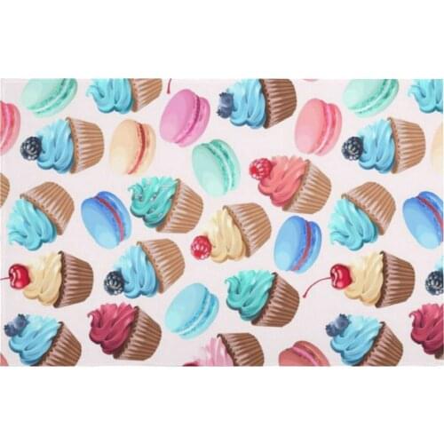 Desserts Pattern Floor Mat Cake Ice Cream Welcome Door Mat Doormat Floor Mat Carpets for Living Room Bathroom Mat Anti-Slip Rug