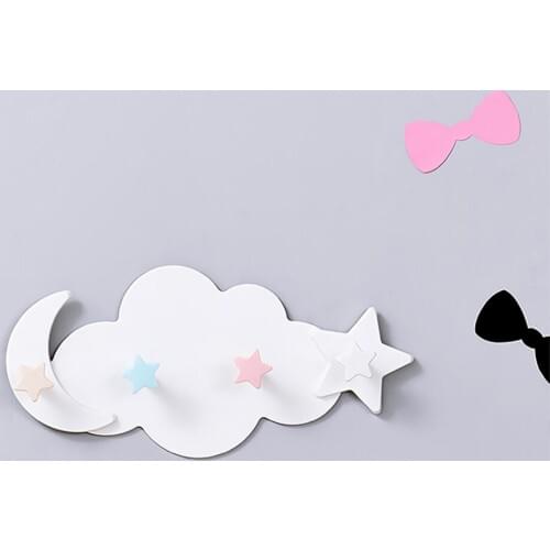 Cloud Cartoon Viscose Hook Wall Hanging Door Back Hanging Clothes Hook Bathroom Wall Row Hook Seamless Strong Sticking Hook