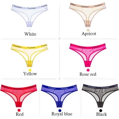 7 Colors Wrap Design Sexy Women Seamless Panties Low-Rise Female Cotton Underwear Mesh Transparent Briefs Thongs Lingerie